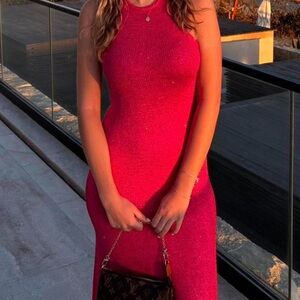 - House of Harlow 1960 neon pink sequin summer dress